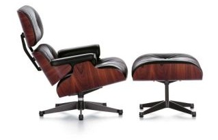 Eames Klassiker Lounge Chair mit Ottoman von Charles &  Ray Eames