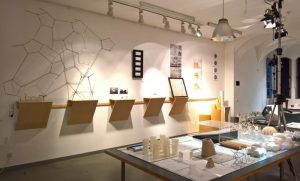 Ausstellung im Institut für Materialdesign, gesehen bei Rundgang 2018, Hochschule für Gestaltung Offenbach