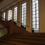 Albers fenster im Treppenaufgang des Grassi Museum Leipzig.....