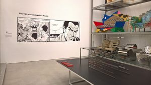 Ein Manga Chair von Nendo, gesehen bei Living in a Box. Design and Comics, Vitra Design Museum Schaudepot