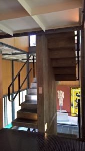 Das zentrale Treppenhaus im Pavillon Le Corbusier, Zürich
