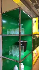 Illuminated Haller E glass cabinet, as seen at USM Haller HomeWork, smow Köln