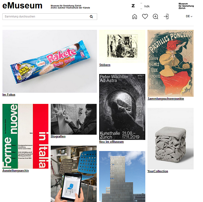 Museum für Gestaltung Zürich - eMuseum