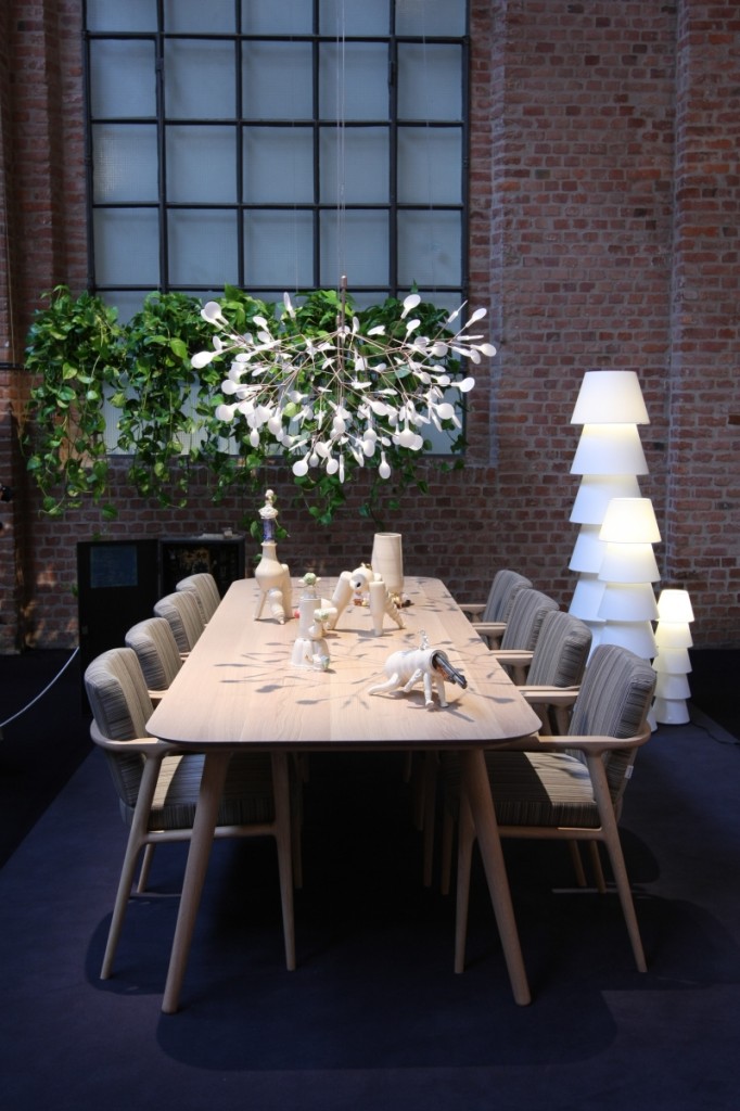 Moooi Milan 2014 Tapered Table Mooi Works Zio armchair Marcel Wanders