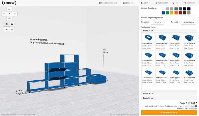 USM Haller Konfigurator - Designermöbel von smow