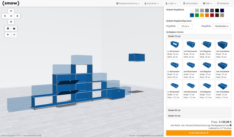 smow USM Konfigurator - Überblick