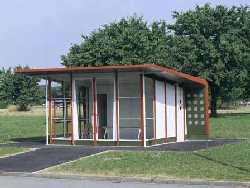 Tankstelle von Jean Prouvé auf dem Vitra Campus.