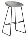About A Stool AAS 38, Barvariante: Sitzhöhe 74 cm, Stahl pulverbeschichtet schwarz , Concrete grey