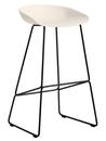 About A Stool AAS 38, Barvariante: Sitzhöhe 74 cm, Stahl pulverbeschichtet schwarz , Cream white