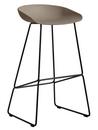 About A Stool AAS 38, Barvariante: Sitzhöhe 74 cm, Stahl pulverbeschichtet schwarz , Khaki