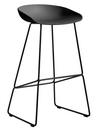 About A Stool AAS 38, Barvariante: Sitzhöhe 74 cm, Stahl pulverbeschichtet schwarz , Soft black