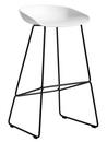 Details Hay About A Stool AAS 38 About A Stool AAS 38, Barvariante: Sitzhöhe 74 cm, Stahl pulverbeschichtet schwarz, weiß