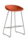 About A Stool AAS 38, Küchenvariante: Sitzhöhe 64 cm, Edelstahl, Orange