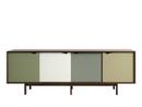 S1 Sideboard, Walnuss geölt - Grün/grau