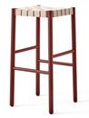 Betty Barhocker, Barvariante: 76 cm, Rotbraun / Leinen natur