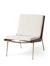 Boomerang Lounge Sessel, Loop Cream, Nussbaum geölt, Ohne Armlehnen