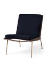 Boomerang Lounge Sessel, Loop Marine, Nussbaum geölt, Ohne Armlehnen