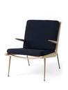 Boomerang Lounge Sessel, Loop Marine, Eiche geölt, Mit Armlehnen