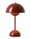 Flowerpot VP9 Akkuleuchte, Red brown