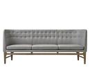 Mayor Sofa, Stoff Sunniva 2 Grau, Eiche geräuchert geölt