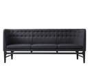 Mayor Sofa, Stoff Balder 3 Grauschwarz, Eiche schwarz gebeizt