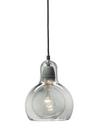 Mega Bulb Pendelleuchte, Silber/Textilkabel schwarz