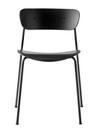Pavilion Stuhl, Eiche schwarz lackiert, Schwarz pulverbeschichtet, Ohne Armlehnen