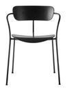 Pavilion Stuhl, Eiche schwarz lackiert, Schwarz pulverbeschichtet, Mit Armlehnen