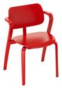 Aslak Chair, Rot lackiert
