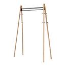 Kiila Garderobe, Esche klar lackiert, Schwarz