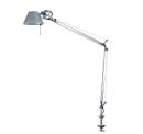 Tolomeo Tavolo, Aluminium, mit Schraubklemme für beliebige Tischplatte, Halogenlampe