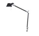 Tolomeo Tavolo, Schwarz, mit USM-Haltezapfen für USM Haller Adaptionspunkt, Halogenlampe