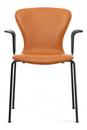 PLAYchair Tube, Mit Armlehnen, Leder cognac