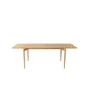 PURE Dining Table, 140 x 85 cm, Eiche weiß geölt, Mit 2 farbgleichen Erweiterungsplatten (L 140-240 cm)