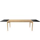 PUREdinner Table, 190 x 85 cm, Eiche weiß geölt, Mit 2 Erweiterungsplatten MDF schwarz (L 190-290 cm)