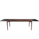 PURE Dining Table, 190 x 85 cm, Walnuss geölt, Mit 2 Erweiterungsplatten MDF schwarz (L 190-290 cm)