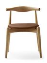 CH20 Elbow Chair, Eiche geölt, Leder cognac