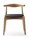 CH20 Elbow Chair, Eiche geölt, Leder anthrazit