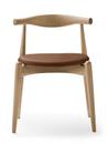 CH20 Elbow Chair, Eiche geseift, Leder cognac