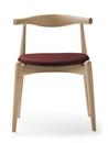 CH20 Elbow Chair, Eiche Weißöl, Leder burgund