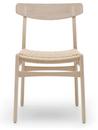 CH23 Dining Chair, Eiche geseift, Geflecht natur