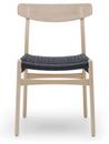 CH23 Dining Chair, Eiche geseift, Geflecht schwarz