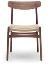 CH23 Dining Chair, Nussbaum geölt, Geflecht natur