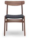 CH23 Dining Chair, Nussbaum geölt, Geflecht schwarz