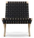 MG501 Cuba Chair, Eiche geseift, Baumwollgurte schwarz