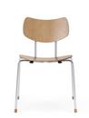 VLA26 Vega Chair, Eiche lackiert, Ungepolstert, Verchromt