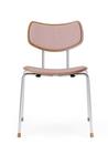 VLA26 Vega Chair, Eiche lackiert, Mood - rosé, Verchromt