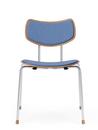 VLA26 Vega Chair, Eiche lackiert, Mood - blau, Verchromt