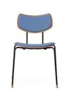 VLA26 Vega Chair, Eiche lackiert / Bezug blau
