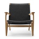 CH25 Lounge Chair, Eiche Weißöl, Schwarz